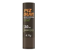 Piz Buin Moisturising Sun Lipstick (4,9 g), bálsamo labial con protección solar 30, protector labial hidratante resistente al agua, protector labial transparente