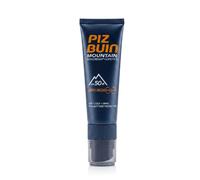 Piz Buin Mountain Sun Cream 50 SPF + Lipstick 30 SPF (20 ml), producto 2 en 1 con protección solar para deportes de alta montaña, protector solar facial 50 y protector labial 30