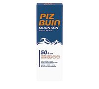 Piz Buin Mountain Crema Solar Facial SPF 50+, Protección Muy Alta, 50 ml | Protege del Sol, el Frío y el Viento, Con Cold Shield Complex y Manteca de Karité, Filtros UVA/UVB, Resistente al Agua