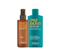 Piz Buin, Tan & Protect, Aceite en Spray Acelerador del Bronceado SPF 15 + After Sun Loción Hidratante