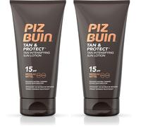 Piz Buin Tan & Protect Tan Intensyfying Sun Lotion (1x150 ml), bronceador solar con SPF15 y filtros UVA/UVB, acelerador bronceado con Illumitone, protector solar no graso (Paquete de 2)