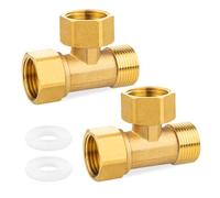 Piza En T De Lató,2 Piezas Acoplador De Tubo Giratorio En T De Latn,Conexión De Agua En T,3/4” Pieza En T De Latón,Conector En T De Latón Para Agua Potable,Manguera De Jardín