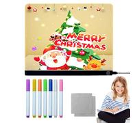 Pizarra acrílica borrable con luces integradas | Tableta LED para dibujo | Memo reescribible con efecto luminoso de acrílico para aprendizaje, creatividad y entretenimiento