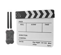 Pizarra acrílica de 30,5 x 25,4 cm para hacer películas, fácil de escribir y borrar con bolígrafos de borrador de pizarra para escenas de películas
