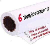 Pizarra adhesiva blanca magnética. Rollo pizarra profesional autoadhesiva. Vinilo para uso con imanes, lámina blanca para rotuladores ideal para colegios, oficinas, hogares, cocina. (60 X 50 cm)
