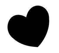 Pizarra adhesiva negra para pared para escribir y borrar con tiza. Lámina de vinilo no removible. Mod: Corazón 29'5 x 27'5 cms