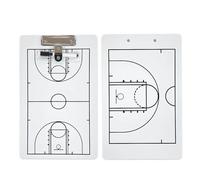 Pizarra Baloncesto Entrenador, Pizarra Blanca de Baloncesto para Entrenadores, con Rotulador, Doble Cara, para Entrenamiento