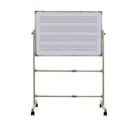 Pizarra Blanca Ajustable de Doble Cara, 50x70 cm, con Borrador magnético, Adecuada para la enseñanza de música, Incluye Borrador, una Ayuda didáctica Ideal para Profesores y Alumnos.
