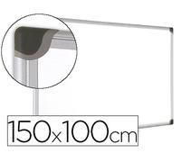 PIZARRA BLANCA BI-OFFICE MAGNETICA MAYA W CERAMICA VITRIFICADA MARCO DE ALUMINIO 150 X 100 CM CON BANDEJA PARA