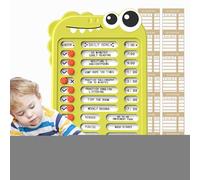 Pizarra blanca con lista de verificación de tareas, tabla de planificación para niños | Tablero de horarios reutilizable para niños para el hogar | Con control deslizante de lista de verificación Tabl