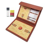Pizarra Blanca de Baloncesto para Entrenadores, Carpeta Tactica Baloncesto con 1 Juego de Piezas de Ajedrez Magnéticas, 2 Marcadores