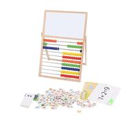 Pizarra blanca magnética lateral, ábaco, juguete para contar matemáticas para niños pequeños, desarrollo de habilidades matemáticas, calculadora de madera