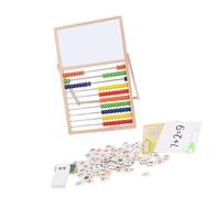 Pizarra blanca magnética lateral, ábaco, juguete para contar matemáticas para niños pequeños, desarrollo de habilidades matemáticas, calculadora de madera