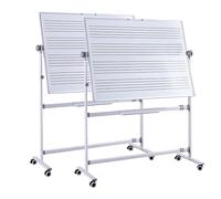 Pizarra Blanca Móvil Para Personal De Música, 90x120cm, Pizarra Magnética De Borrado En Seco De Doble Cara Con Ruedas, Para Escuela, Músicos Y Hogar