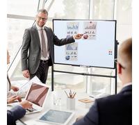 Pizarra blanca móvil sobre ruedas con soporte, pizarra blanca reversible de doble cara de 40 x 28 pulgadas y caballete rodante de altura ajustable, incluye 10 marcadores, 12 imanes, 2 borradores de