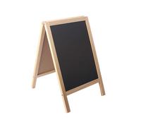 Pizarra Blanca Plegable de Doble Cara con Marco de Madera para Publicidad y Enseñanza.
