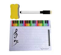 Pizarra blanca portátil de doble cara para enseñanza de música, borrable, ligera, para grupos escolares, lecciones, tablero de personal para escribir para educación musical