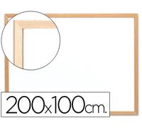 Pizarra blanca Q-Connect 200X100 cm con marco de madera