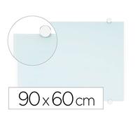 Pizarra blanca q-connect cristal magnetica marco aluminio 90x60 cm - KF11313