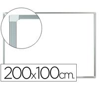 Pizarra Blanca Q-Connect Melamina Marco Magnético Aluminio 200 x 100 cm