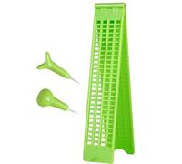 Pizarra Braille con 2 lápices 4 líneas 28 celdas máquina de escribir portátil para ciegos escuela persona ciega color verde