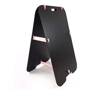 Pizarra caballete. Pizarra negra doble cara apta para tizas y rotuladores efecto tiza. 80x50 cm. Ideal para bar, restaurante, hostelería, habitación, decoración, publicitaria. ROSA