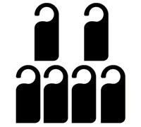 Pizarra Chalkboard, 6 pcs Mini Wooden Double-Sided Chalkboard Memo Board Door Knob Hanger Sign Black