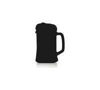 Pizarra como vaso de cerveza con tiza pie de aluminio Incluido
