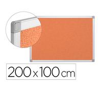 Pizarra Corcho Q-Connect Marco De Aluminio 200X100 Cm Extra Corcho 5 Mm