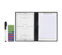 Pizarra de Baloncesto, Pizarra Blanca para Entrenadores de Baloncesto, con Rotulador Tinta al Agua, Piezas Ajedrez Magnéticas y 30 Hojas Papel A4(Soccer)