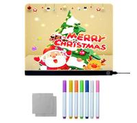 Pizarra de borrado en seco iluminada, bloc de dibujo LED, nota de acrílico brillante reescribible para aprendizaje, educación, entretenimiento, manualidades, juegos