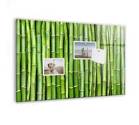 Pizarra de cristal magnética con imanes potentes | Superficie brillante y fácil de limpiar | Perfecta para notas, fotos y listas - 60x40cm - Muro di bambù