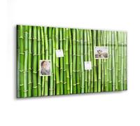 Pizarra de cristal magnética con imanes potentes | Superficie brillante y fácil de limpiar | Perfecta para notas, fotos y listas - 120x60cm - Muro di bambù
