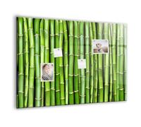 Pizarra de cristal magnética con imanes potentes | Superficie brillante y fácil de limpiar | Perfecta para notas, fotos y listas - 100x70cm - Muro di bambù