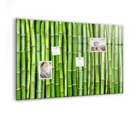 Pizarra de cristal magnética con imanes potentes | Superficie brillante y fácil de limpiar | Perfecta para notas, fotos y listas - 90x60cm - Muro di bambù