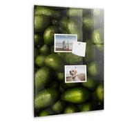 Pizarra de cristal magnética vertical | Imanes de neodimio incluidos | Para notas, tareas y decoración | Resistente y moderno - 40x60cm - aguacate fresco