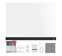 Pizarra de dibujo LED, educativa, iluminada, con 12 bolígrafos de color, tablero mágico reutilizable con soporte para niños, escuelas, oficinas y hogares