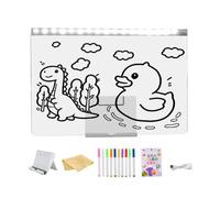 Pizarra de dibujo LED, pizarra de escritura con toma USB, panel luminoso LED borrable que incluye marcadores, para niños y niñas, en la escuela, en la sala de estar, en