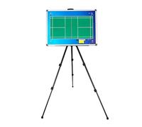 Pizarra de Entrenamiento de Bádminton, Portapapeles de Borrado en Seco de Doble Cara, Fácil de Escribir y Borrar, con Soporte Telescópico y Bolsa de Transporte, para la Planificación Estratégica