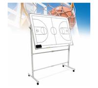 Pizarra de entrenamiento de baloncesto con soporte deslizante con rueda, pizarra blanca for entrenadores de baloncesto, fútbol y voleibol con marcadores magnéticos y borrador.