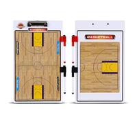 Pizarra de Entrenamiento de Baloncesto, Pizarra de Borrado en Seco para Entrenadores, Diseño de Doble Cara, Fácil de Escribir y Borrar, para Explicación Táctica