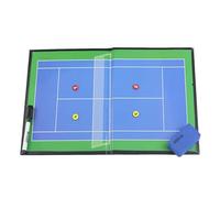 Pizarra de Entrenamiento de Tenis, Pizarra Táctica de Tenis Plegable, con Bolígrafo A Base de Agua, Borrador y Piezas de Ajedrez Magnéticas, para Entrenamiento