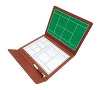 Pizarra de Entrenamiento de Tenis, Tableros de Entrenamiento de Tenis, Diseño Plegable, con 2 Rotuladores a Base de Agua, para Entrenamiento e Instrucción(Brown)