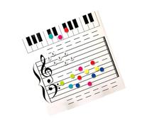 Pizarra de escritura borrable para notas musicales, pizarra blanca para personal de música, pizarra de borrado en seco para personal de práctica docente