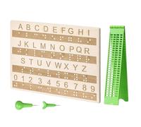 Pizarra De Escritura Braille | 4 Líneas 28 Celdas Herramienta De Práctica Para Discapacidad Visual | Kit de Aprendizaje Braille para Ciegos - para Niños Adolescentes Adultos Estudiantes Profesores
