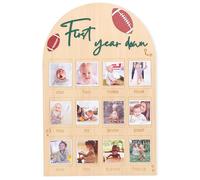 Pizarra de fotos My First Year Milestone, decoraciones de primer cumpleaños de fútbol, tablero de fotos de un año, fiesta de cumpleaños de primer año, tablero de fotos de 12 meses