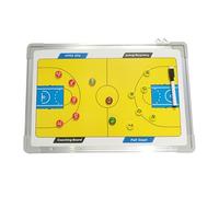 Pizarra de Fútbol para Entrenadores, Tablero de Entrenamiento de Fútbol Magnético, con Piezas de Ajedrez Magnéticas y Marcadores, Uso por Ambos Lados, para Planificación de Partidos(Basketball)