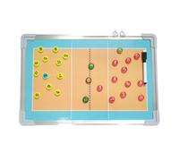 Pizarra de Fútbol para Entrenadores, Tablero de Entrenamiento de Fútbol Magnético, con Piezas de Ajedrez Magnéticas y Marcadores, Uso por Ambos Lados, para Planificación de Partidos(Volleyball)