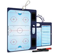 Pizarra de hockey borrable en seco para entrenadores, 15 x 10,5 pulgadas, pizarra blanca de hockey de doble cara, equipo de entrenamiento, incluy