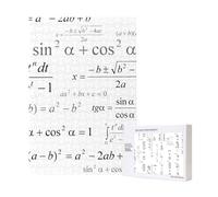Pizarra de matemáticas y geometría con fórmulas científicas, rompecabezas de madera de 300 piezas para diversión familiar y para adultos.